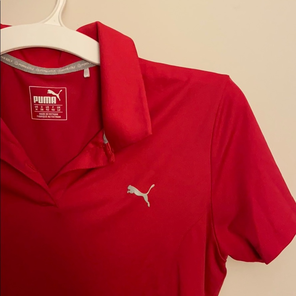 Puma Women’s Pink Golf Polo MEDIUM - Picture 3 of 5